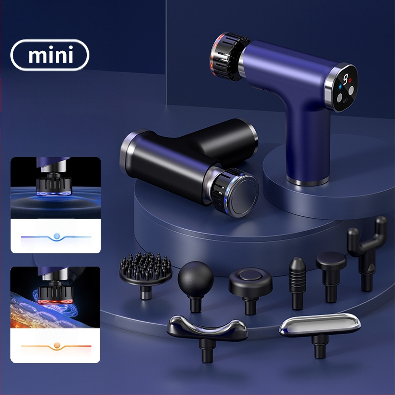 USB újratölthető miofasciális masszírozó több szintű beállítással, 5+ fokozat, 6+ fej, beépített 1200–2000 mAh akkumulátor