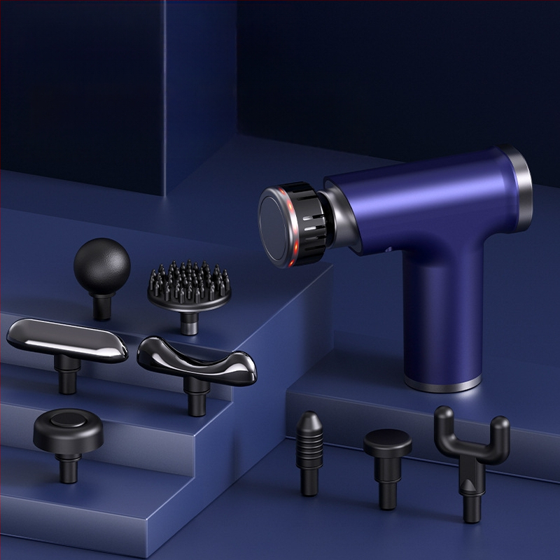 USB újratölthető miofasciális masszírozó több szintű beállítással, 5+ fokozat, 6+ fej, beépített 1200–2000 mAh akkumulátor