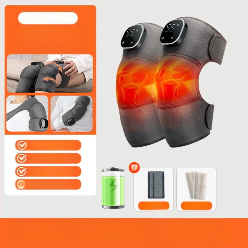 Ceļgala masāža ar grafēna apkuri, karstā kompresija, bezvadu vadība, 5V barošana, 45–65°C, 450 g, 3 režīmi, inteliģenta temperatūras kontrole