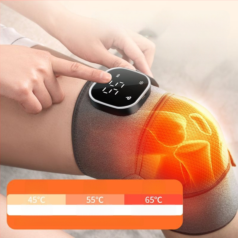 Ceļgala masāža ar grafēna apkuri, karstā kompresija, bezvadu vadība, 5V barošana, 45–65°C, 450 g, 3 režīmi, inteliģenta temperatūras kontrole