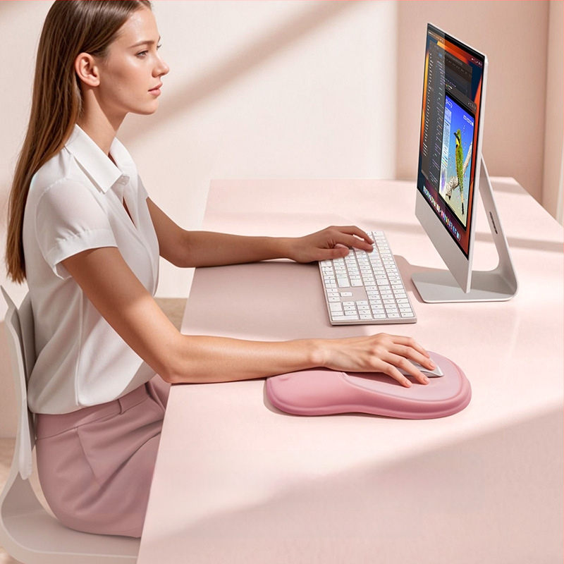 Atmiņas putu plaukstas balsts 3D pele paliktnim – Crystal Wrist Rest, darbvirsmas paliktnis, pretslīdēšana, OEM apstrāde