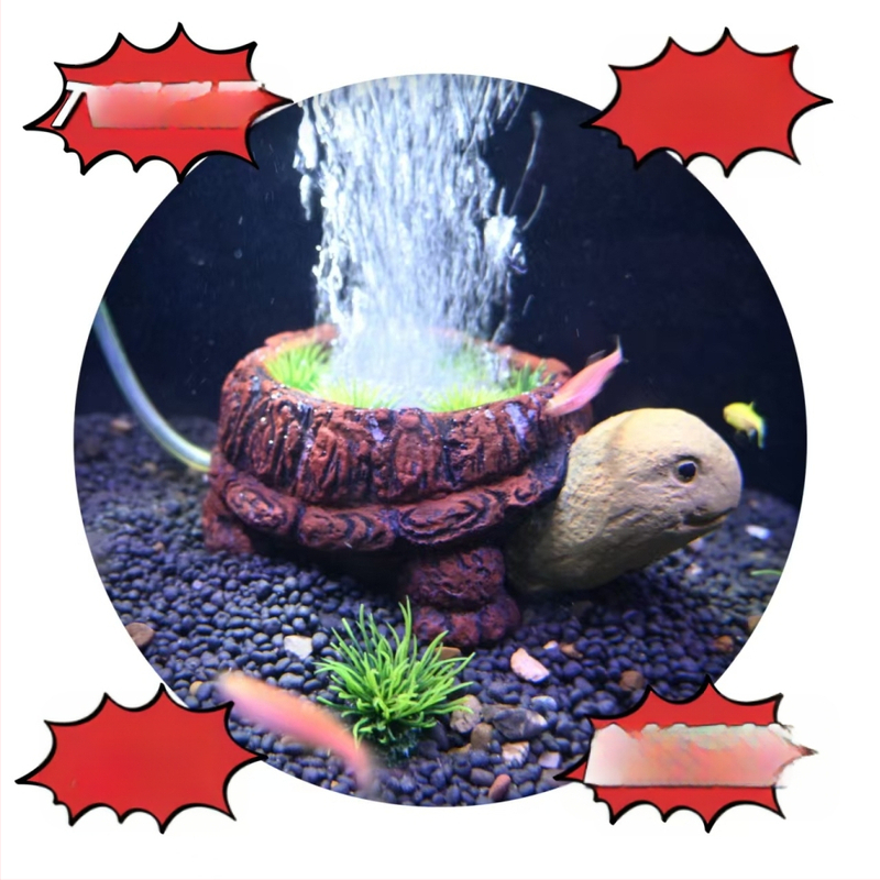 Ornament de oxigenare din rășină - Disc cu bule în formă de țestoasă (Brand: Yitong; Stil: Bubble Disk; Funcție: Oxigenare; Scop principal: Decorare)