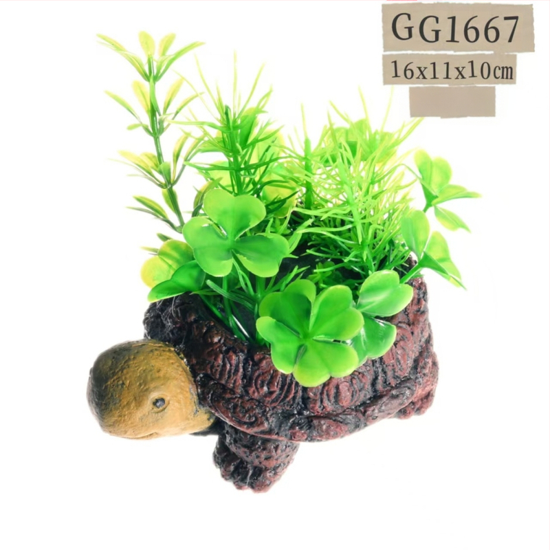 Ornament de oxigenare din rășină - Disc cu bule în formă de țestoasă (Brand: Yitong; Stil: Bubble Disk; Funcție: Oxigenare; Scop principal: Decorare)