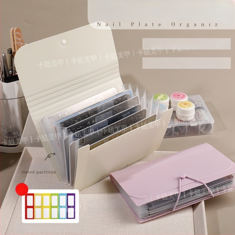 Nagu uzlīmju uzglabāšanas kārba, saliekama, putekļu izturīga, caurspīdīga, skrāpējumiem izturīga, no plastmasas