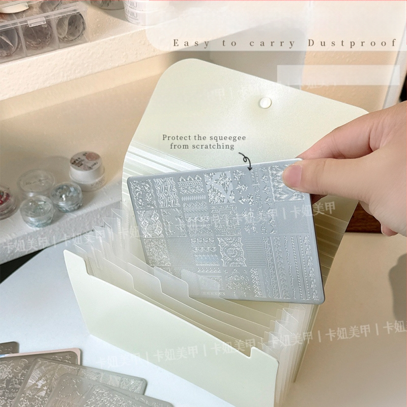 Nagu uzlīmju uzglabāšanas kārba, saliekama, putekļu izturīga, caurspīdīga, skrāpējumiem izturīga, no plastmasas