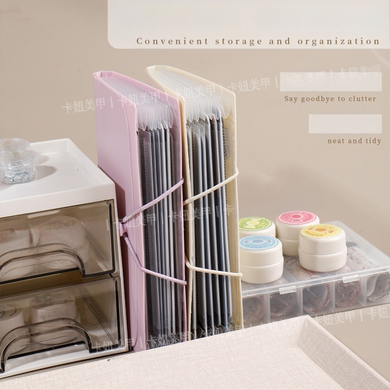 Nagu uzlīmju uzglabāšanas kārba, saliekama, putekļu izturīga, caurspīdīga, skrāpējumiem izturīga, no plastmasas