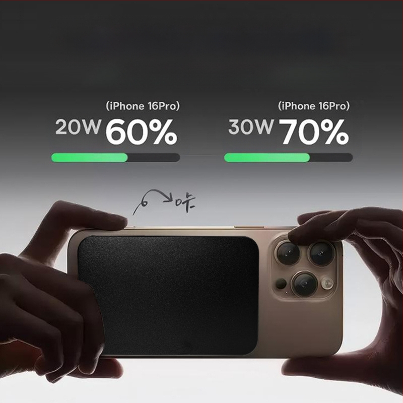 Magnetska bežična Power Banka – 5000mAh, 20W brzo punjenje, QC2.0, Li-Polimer baterija, kućište od legure