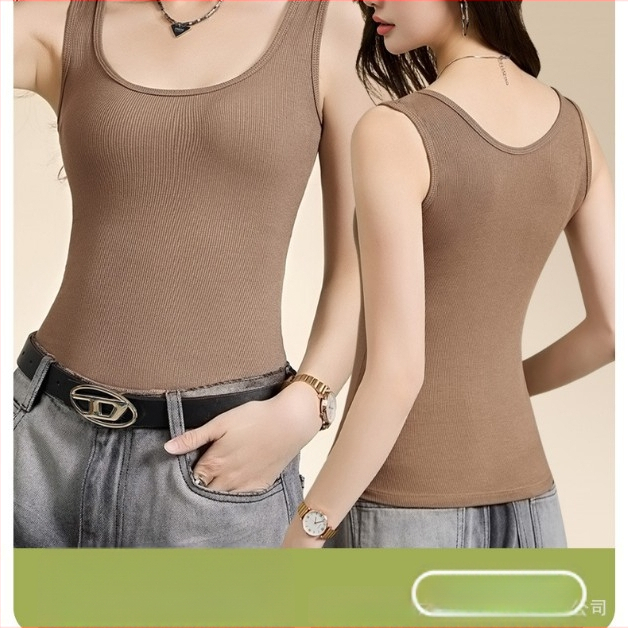 Sieviešu bez piedurknēm top ar kvadrātveida kaklu un platām plecu siksnām, viskoze, 90–95% viskozes, vidēja svara audums 181–200 g/m²