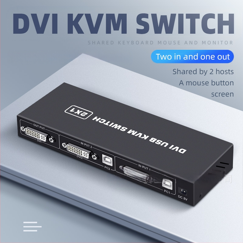 KVM prekidač – USB dijeljenje između dva računala za jedan set tipkovnice, miša i pisača; podržava do 4K60Hz i Windows 7