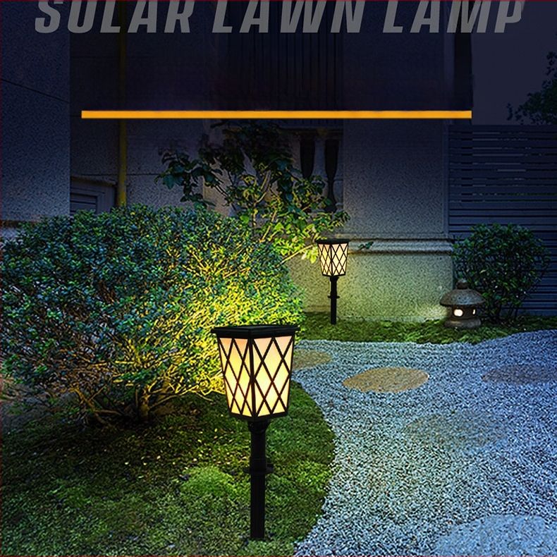 Saulės energijos LED liepsnos sodo lemputė – modelis N260, IP55, Saulės skydelis DC5V 1W, Darbinis laikas 6-12 val., Jungiklis: rankinis + šviesos valdymas