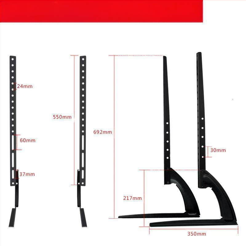 TV baza za podizanje – univerzalna bez bušenja LCD zaslon na stol KT06, čelična konstrukcija, kompatibilna sa Smart TV