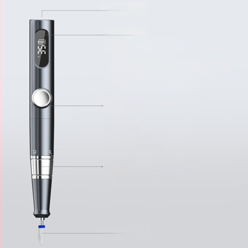 Γυαλιστήρι νυχιών TMS-025 | Πλαστικό σώμα, 136 g, Περιλαμβάνει: κύρια μονάδα, κεφαλή λείανσης, καλώδιο φόρτισης, οδηγίες χρήσης