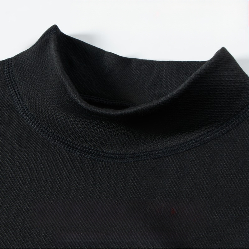 Ανδρικό μακρυμάνικο εσωρούχο βάσης με ημι-υψηλό γιακά, πολυεστερικό φλίς, παχύ ύφασμα 201-250 g/m²