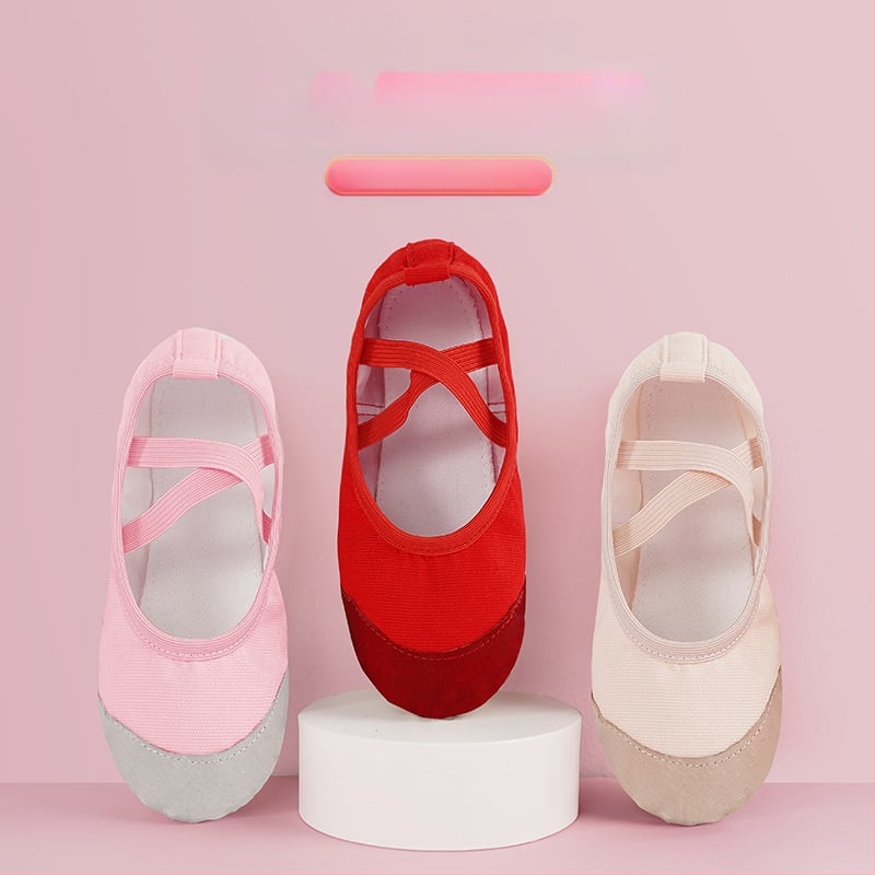 Deju kurpes - ādas zole, augšējā daļa: audums, Balets un modernas dejas, Bērniem (Meitenēm), Līdzsvars