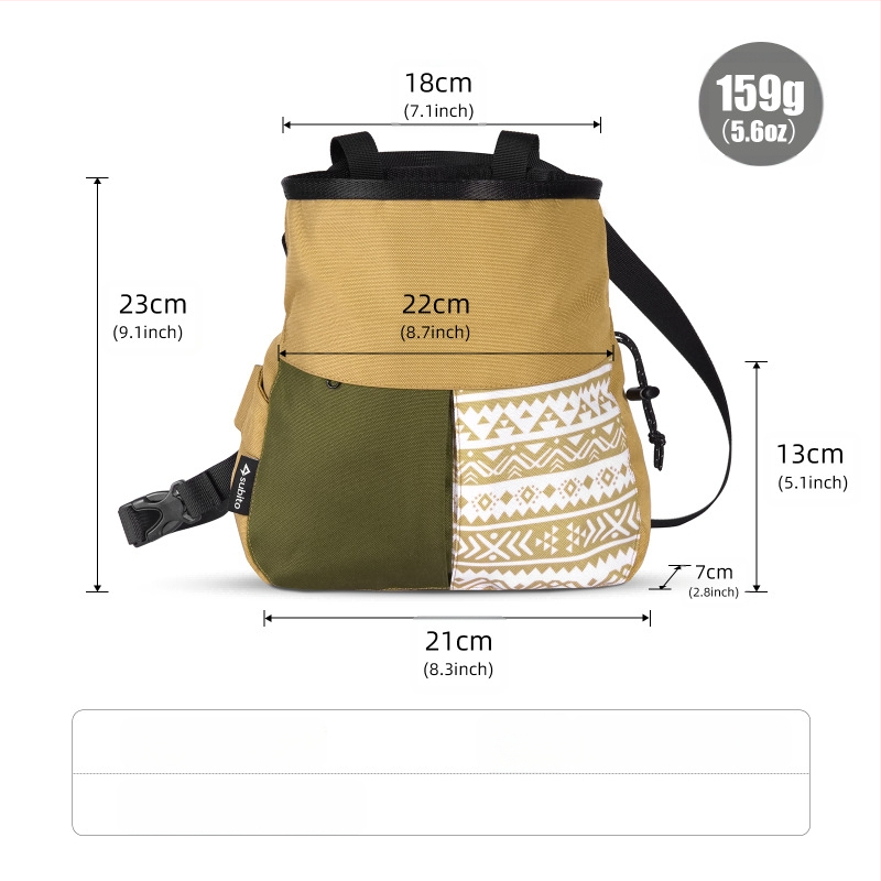 Mászáshoz krétás táska, 18 cm-es széles nyílás, egykezes hozzáférés, dupla kefesorok, 1.5x nagy kapacitás