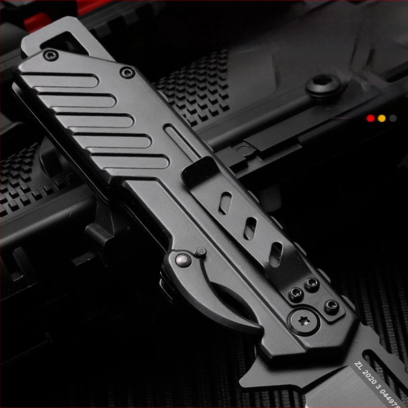 Πτυσσόμενο μαχαίρι από ατσάλι D2, υψηλή σκληρότητα, για εξωτερική επιβίωση, φορητό πολυλειτουργικό εργαλείο