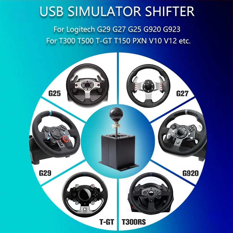 USB ručni mjenjač za simulator igara s H-Shift i sekvencijskim mijenjanjem, kompatibilan s G29, G27, G923, T300RS/GT