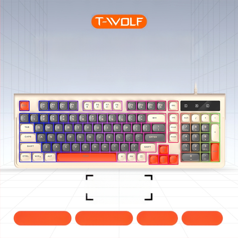 Πληκτρολόγιο gaming, ενσύρματο, 98+ πλήκτρα, μεμβρανικό, RGB φωτισμός