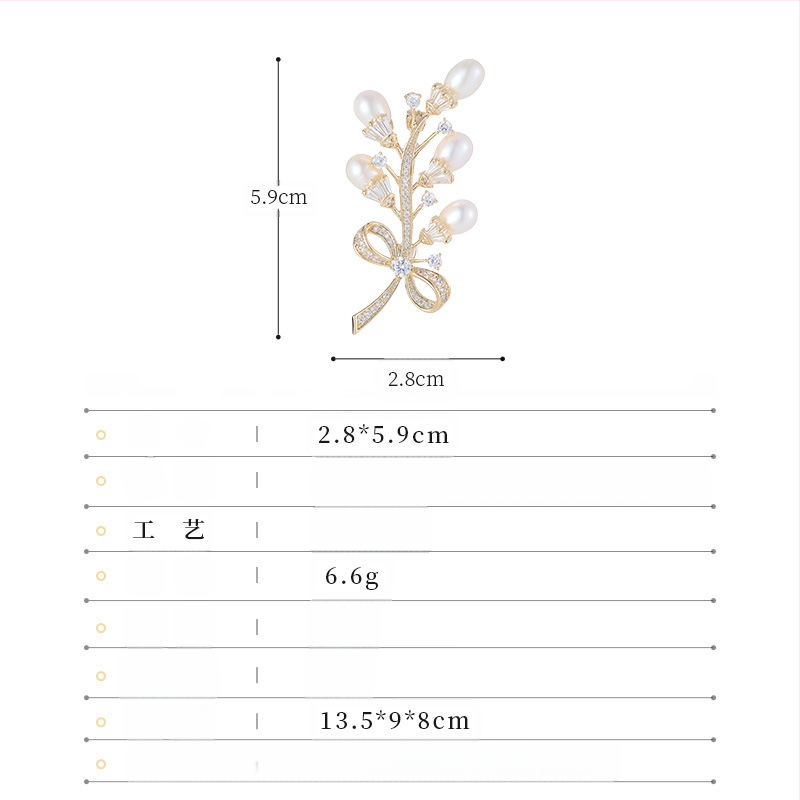Bros od bakra – Liyu Accessories, elektroplatirana, ženski lagani luksuz stil