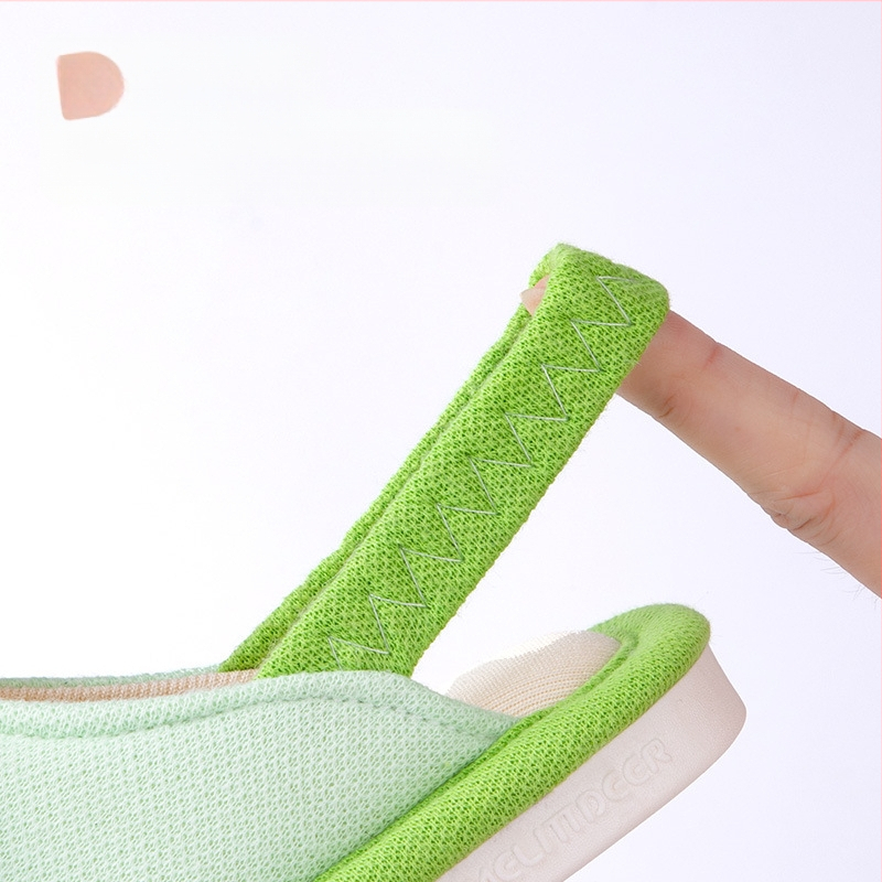 Vaikų drobinės šlepetės (1–6 metų), Cartoon raštas, viršus iš megzto oro sluoksnio, padas PVC, Deer Milly