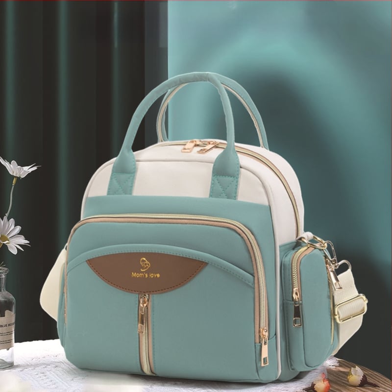 Autiņu soma bērnu pastaigām, daudzfunkcionāla, liela ietilpība, Oxford audums, ultra viegla, salokāma