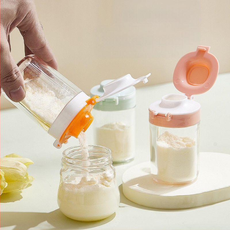 Baizun BX1150 Hordozható Bébi Tejpor Dobozt dupla fedéllel, egykezes működtetés, utazáshoz, újszülöttektől 3 éves korig