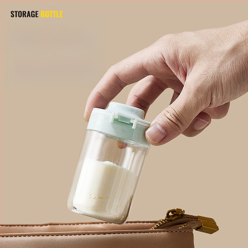 Baizun BX1150 Hordozható Bébi Tejpor Dobozt dupla fedéllel, egykezes működtetés, utazáshoz, újszülöttektől 3 éves korig