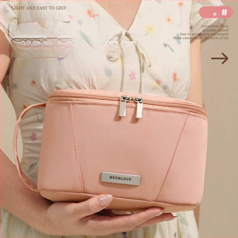 Kosmetinė rankinė - Kuboidinė forma, Poliesteris, Daugiafunkcinė, Šiuolaikiškas minimalistinis stilius, Kelionėms ir kosmetikai saugykla