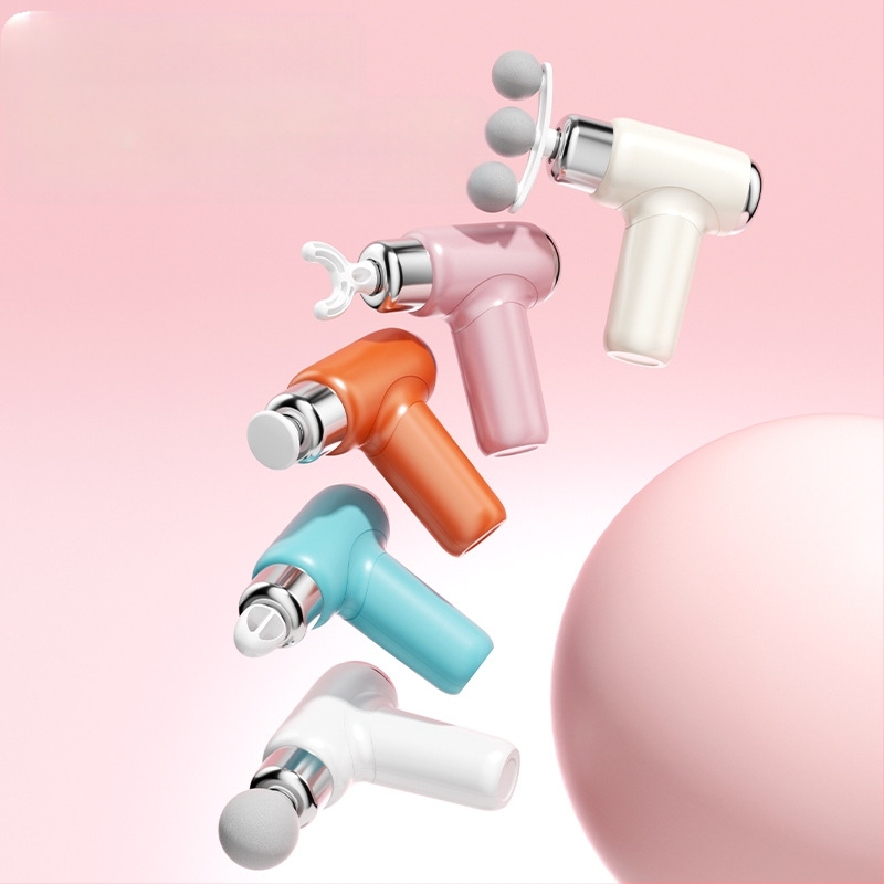 Fasciális masszírozó 6+ fejjel, mini hordozható, szénkefe motorral, több sebesség, alacsony zajú 36–45 dB, beépített 800–1000 mAh akkumulátor