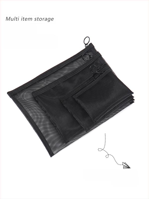 Kosmetinės rankinės su dideliu talpumu, tinklinė konstrukcija, kvėpuojantis dizainas, poliesterio pamušalas, lūpų dažų laikymas