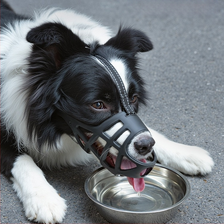 Μούζλα για σκύλους για μεσαία και μεγάλα σκυλιά, αποτρέπει δαγκώματα, γαβγίσματα και ακατάλληλη κατανάλωση τροφής, επιτρέπει το πόσιμο νερό, υλικό: μεταξωτό λουλούδι