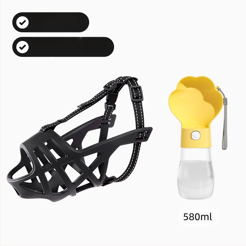 Μούζλα για σκύλους για μεσαία και μεγάλα σκυλιά, αποτρέπει δαγκώματα, γαβγίσματα και ακατάλληλη κατανάλωση τροφής, επιτρέπει το πόσιμο νερό, υλικό: μεταξωτό λουλούδι