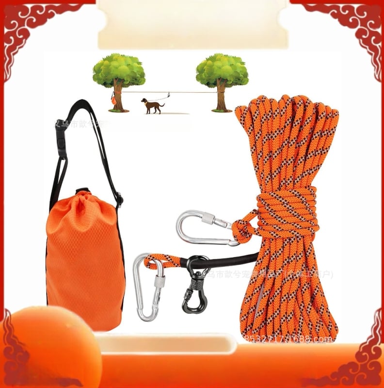 Nailoninė šuns pavadėlis stovyklavimui – ne teleskopinis, 50 vnt. dėžutėje