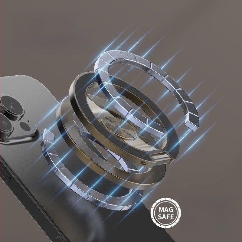 Pirksta gredzena turētājs telefonam no sakausējuma, universāls dizains, pielāgošanas iespējas.