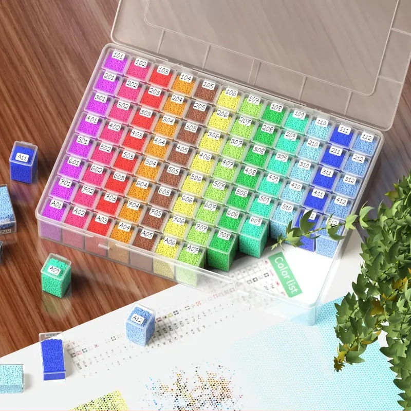 Cutie de depozitare pentru set de instrumente pentru pictură cu diamante și broderie, cu mărgele – Multifuncțională, pentru bijuterii, stil Japonez, capacitate 18L