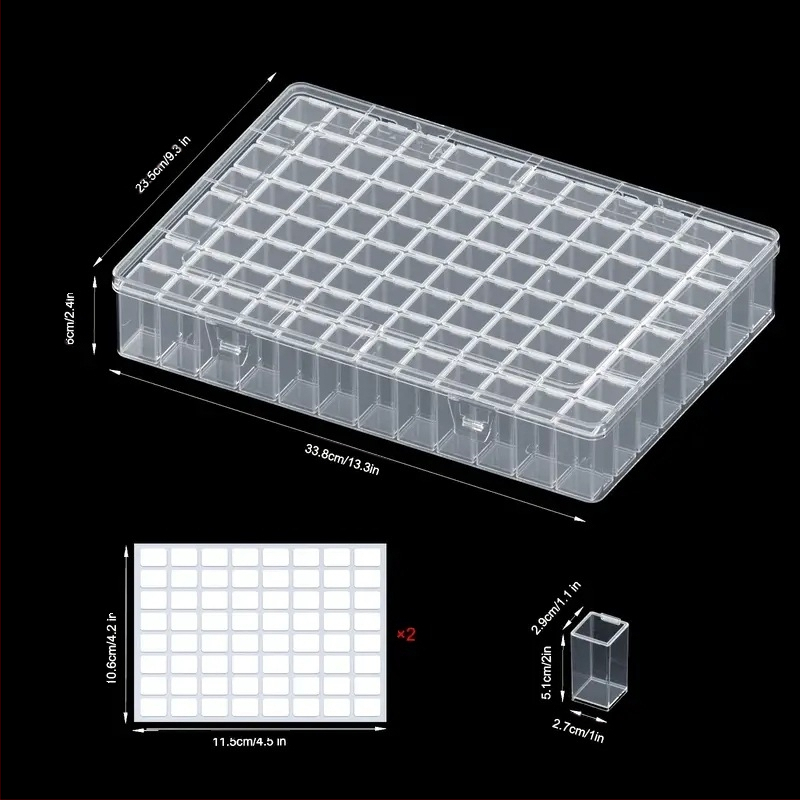 Cutie de depozitare pentru set de instrumente pentru pictură cu diamante și broderie, cu mărgele – Multifuncțională, pentru bijuterii, stil Japonez, capacitate 18L