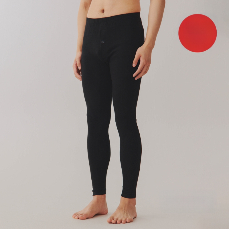 Vīriešu kokvilnas termālās bikses, bieza 251–300 g/m², antibakteriālas, anti-pilling, šaurs piegriezums, garas