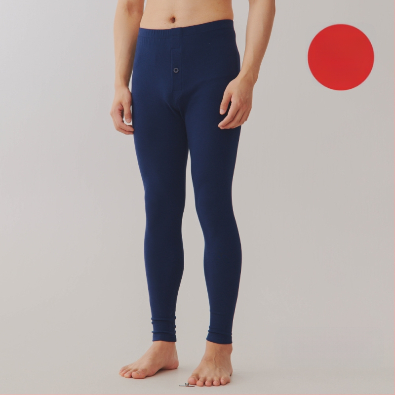 Vīriešu kokvilnas termālās bikses, bieza 251–300 g/m², antibakteriālas, anti-pilling, šaurs piegriezums, garas