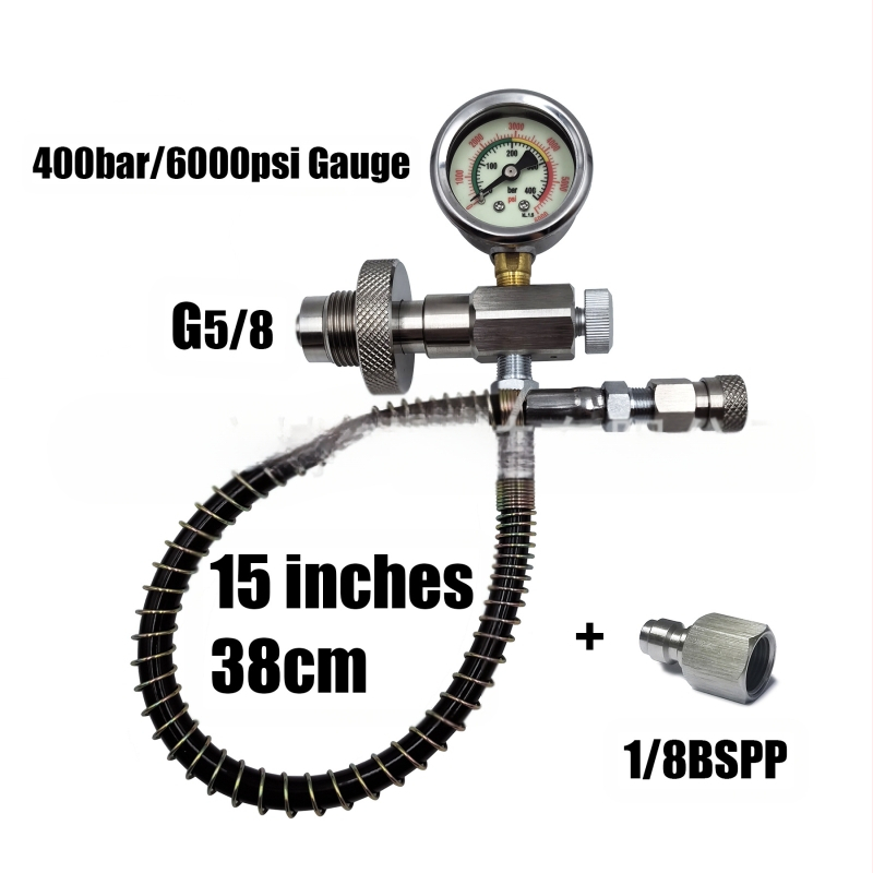 G5/8 προσαρμογέας φουσκώματος CO2, ατσάλι, εσωτερική βίδα