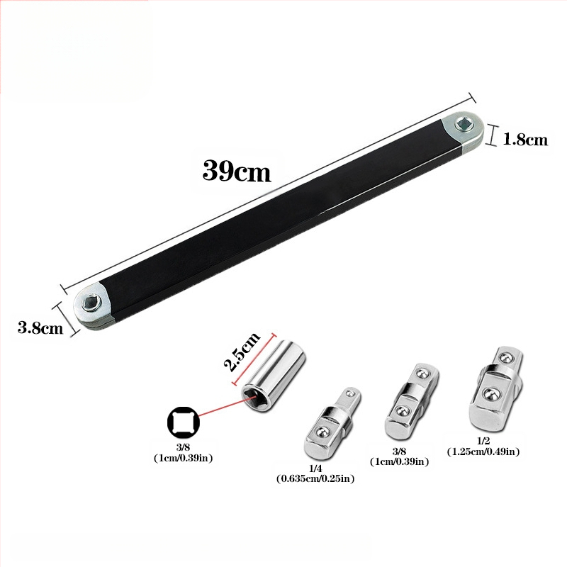 Κλειδί επέκτασης μπάρας αυτοκινήτου, για αποσυναρμολόγηση σε στενές σχισμές, διπλής κεφαλής, ηλεκτροπλατινωμένο ατσάλι A3, βάρος 0,72 kg, Μάρκα Other