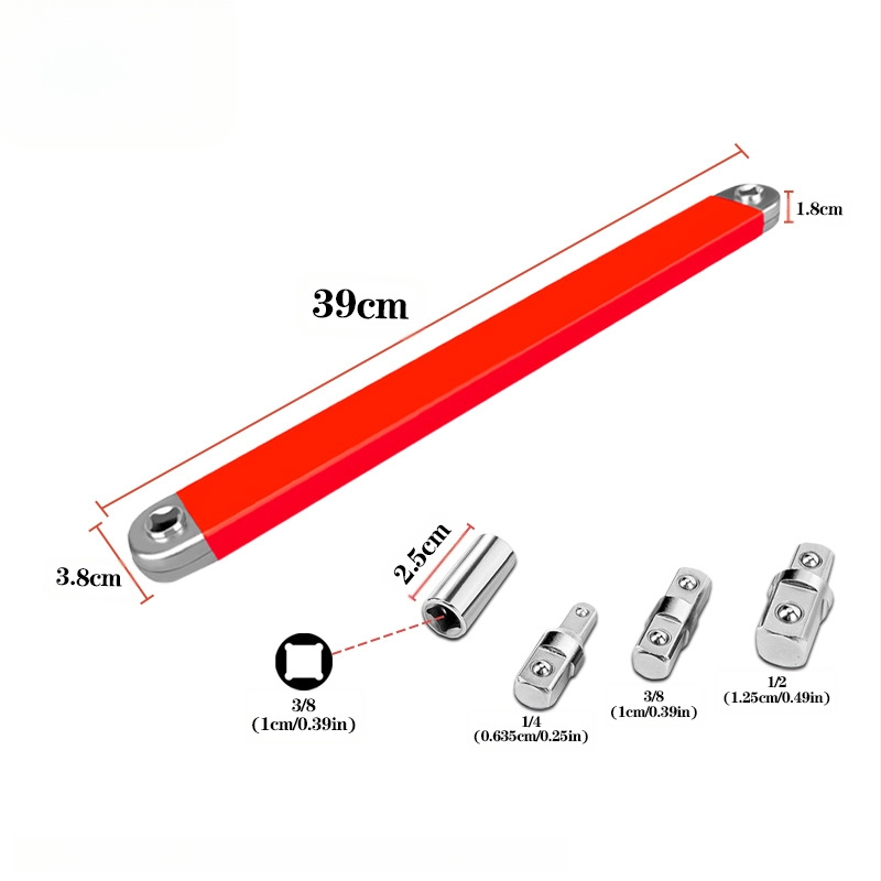 Κλειδί επέκτασης μπάρας αυτοκινήτου, για αποσυναρμολόγηση σε στενές σχισμές, διπλής κεφαλής, ηλεκτροπλατινωμένο ατσάλι A3, βάρος 0,72 kg, Μάρκα Other