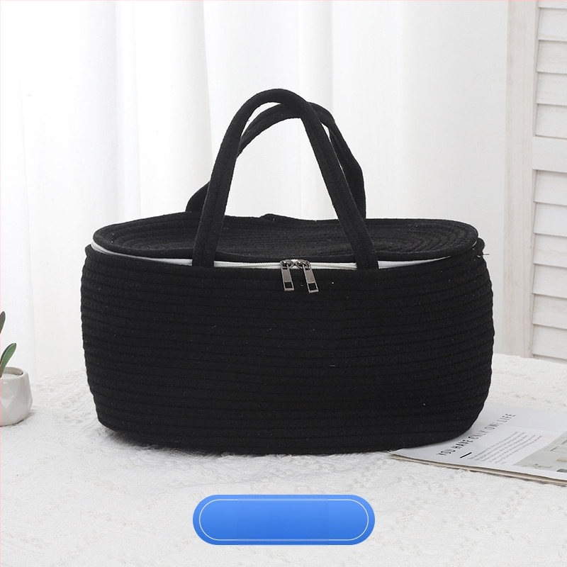 Кошница за съхранение от памучно въже – портативна, модел: памучна въжена кошница за съхранение, стил: модерен минимализъм