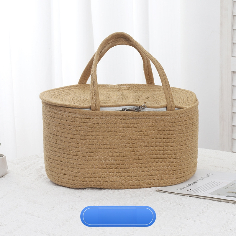 Кошница за съхранение от памучно въже – портативна, модел: памучна въжена кошница за съхранение, стил: модерен минимализъм