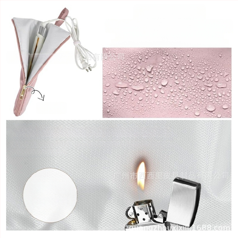 Garbanų formavimo plaukų garintuvo laikymo krepšys — nailonas, kubo formos, daugiafunkcinis, japonų stilius, kelionėms, atsparus iki 300°C