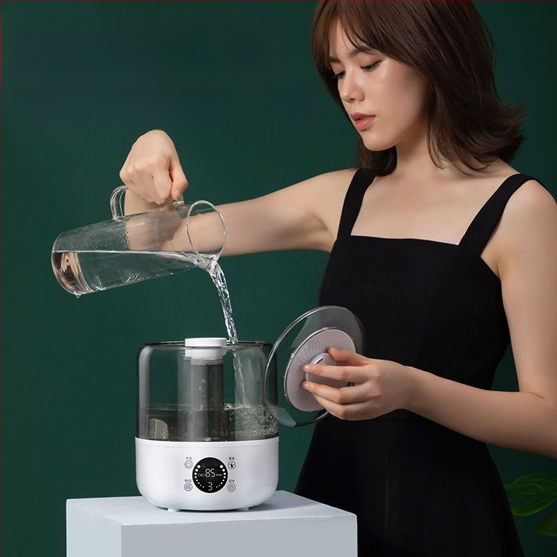 Υπερηχητικός Υγραντήρας με Διαχυτή Αρώματος για Υπνοδωμάτιο, 3 Εξόδοι Ομίχλης, Δεξαμενή >10 L, Ανοξείδωτο Ατσάλι, Κατάλληλο για 41–60 m²