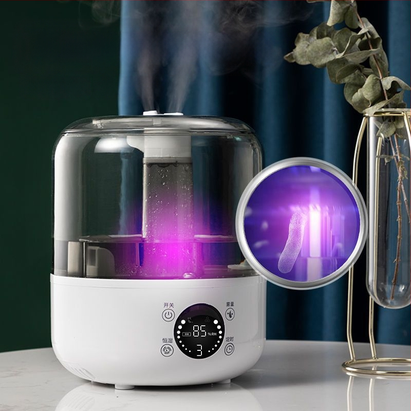 Υπερηχητικός Υγραντήρας με Διαχυτή Αρώματος για Υπνοδωμάτιο, 3 Εξόδοι Ομίχλης, Δεξαμενή >10 L, Ανοξείδωτο Ατσάλι, Κατάλληλο για 41–60 m²