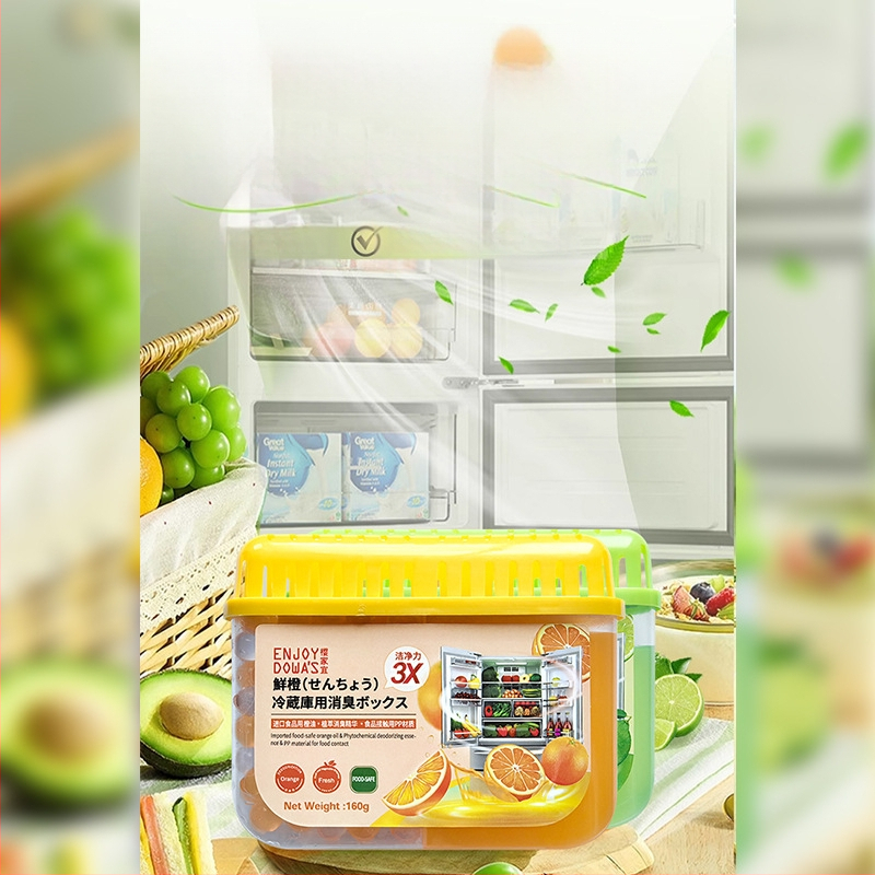 Κουτί αποσμητικού για ψυγείο ENJOY DOWA'S — Άρωμα πορτοκάλι και γαρδένια, 160 g, 48 τεμ