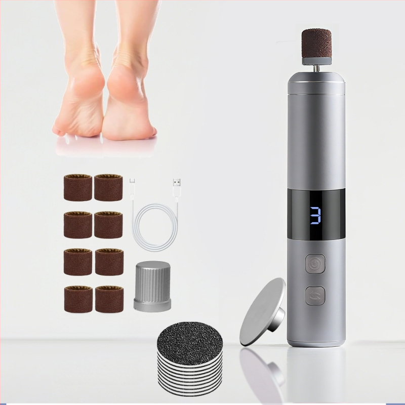 Elektromos talpápoló – 2 az 1-ben köröm- és talpápoló eszköz, hordozható, eltávolítja a száraz bőrt és a kalluszt, modell YS-MJ002, 2025-ben bemutatva
