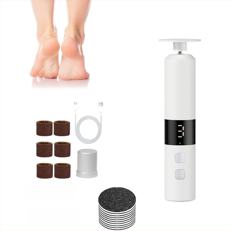 Elektromos talpápoló – 2 az 1-ben köröm- és talpápoló eszköz, hordozható, eltávolítja a száraz bőrt és a kalluszt, modell YS-MJ002, 2025-ben bemutatva