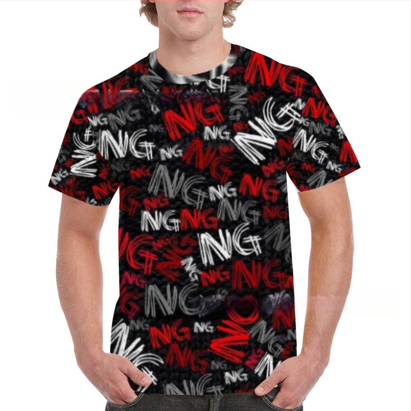 Vīriešu īsām piedurknēm Raglāna T-krekls, brīvs piegriezums, 3D graffiti apdruka, materiāls: poliesters ar milk-silk efektu